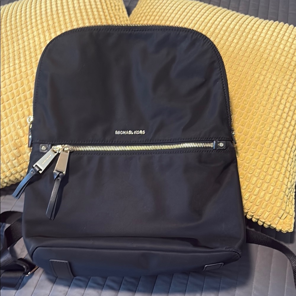 Michael Kors Black Modern Backpack with Minimalist Design like new